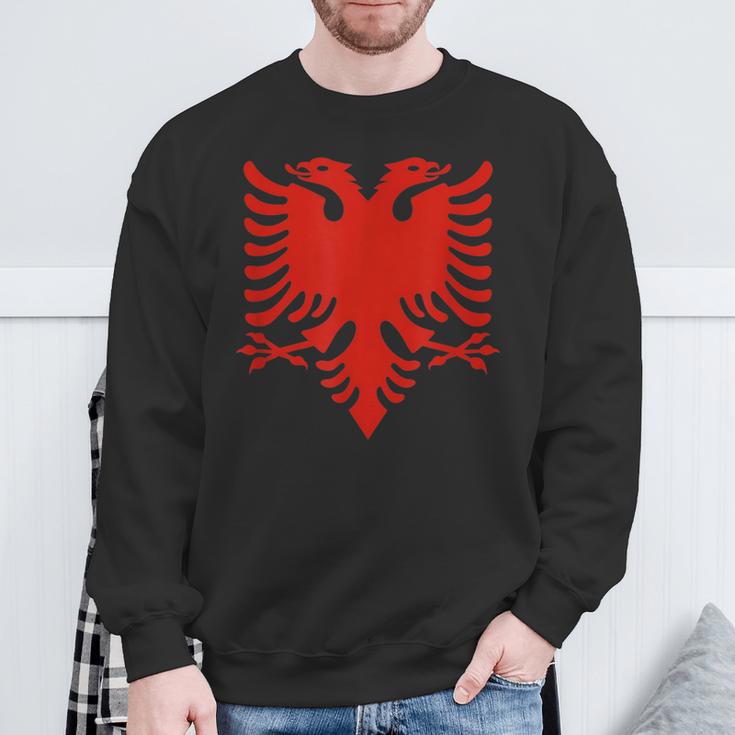 Albanian Flag Albania Eagle Shqip Shqiponja Albania Sweatshirt Geschenke für alte Männer