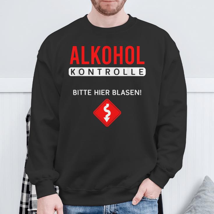 Alcohol Control Bitte Hier Blasiges Sauf Party Sweatshirt Geschenke für alte Männer