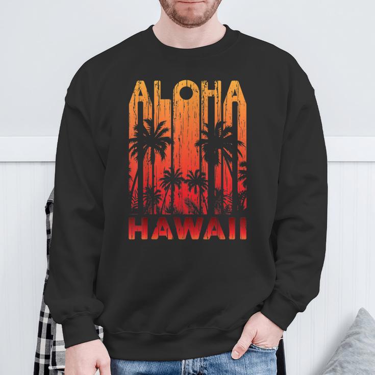 Aloha Hawaii Palm Trees Paradise Beach Holiday Summer Sweatshirt Geschenke für alte Männer