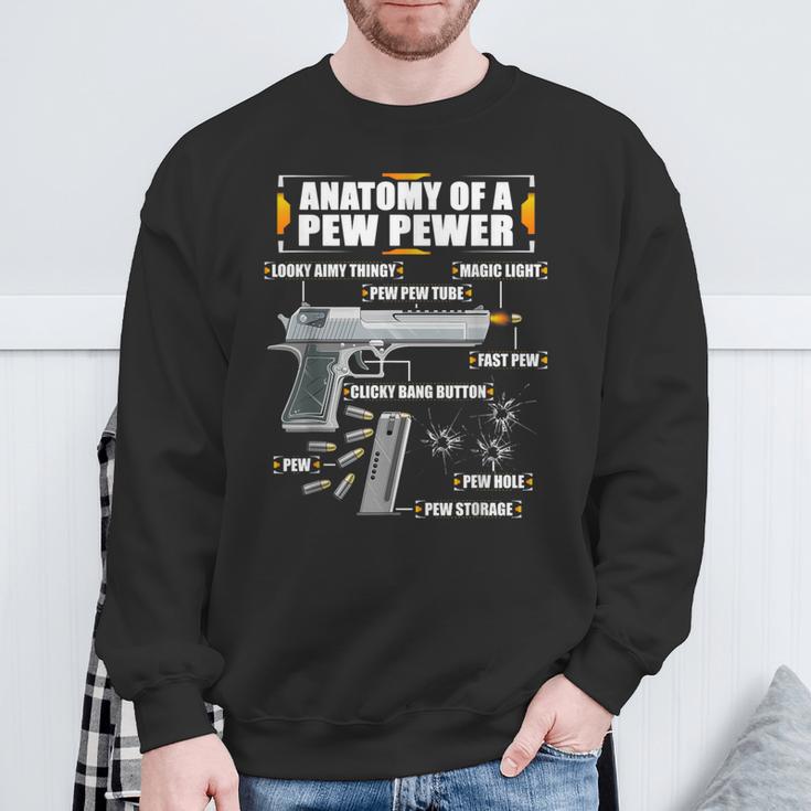 Anatomy Of A Pew Pewer Pistol 9 Mm Sports Shooting Sweatshirt Geschenke für alte Männer