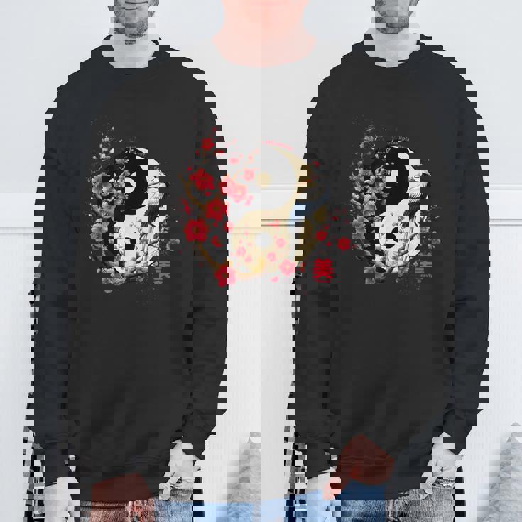 Arbre Sakura Style Yin Yang En Esthétique Sakura Ying Yang Sweater e Cadeaux pour les vieillards