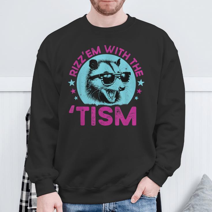 Autism Raccoon Joke Rizz Em With The Tism Meme Autism Sweatshirt Gifts for Old Men Autism Raccoon Joke Rizz Em With The Tism Meme Autism Sweatshirt Gifts for Old Men