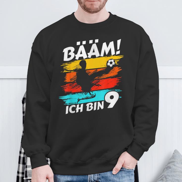 Bääm Ich Bin 9 Geburtstag Junge 9 Jahre Fussball Geschenk Sweatshirt Geschenke für alte Männer