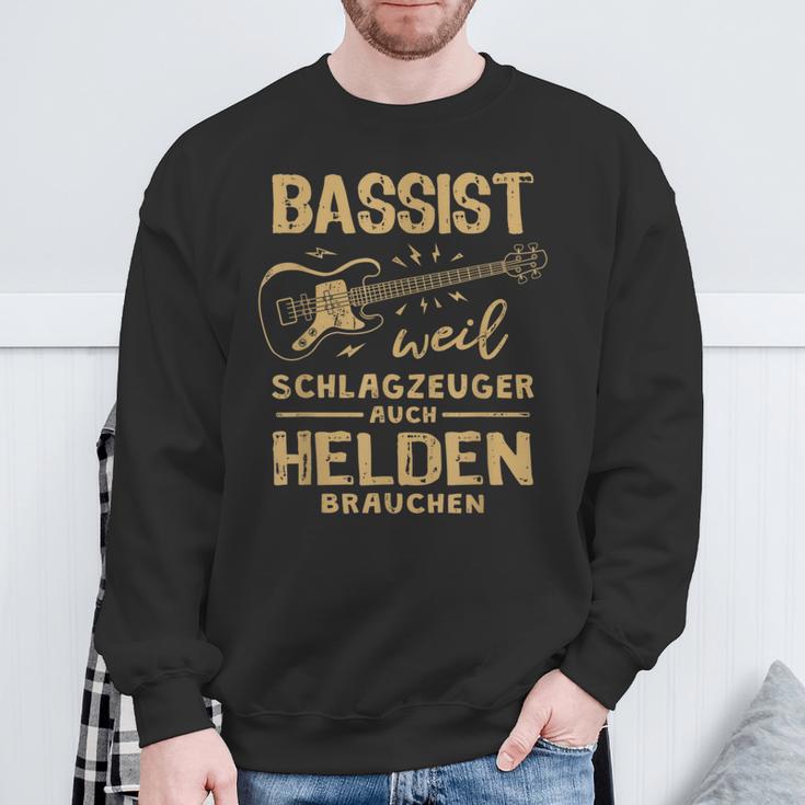 Bassist Weil Drummzeuger Auch Helden Nauch Bass Sweatshirt Geschenke für alte Männer