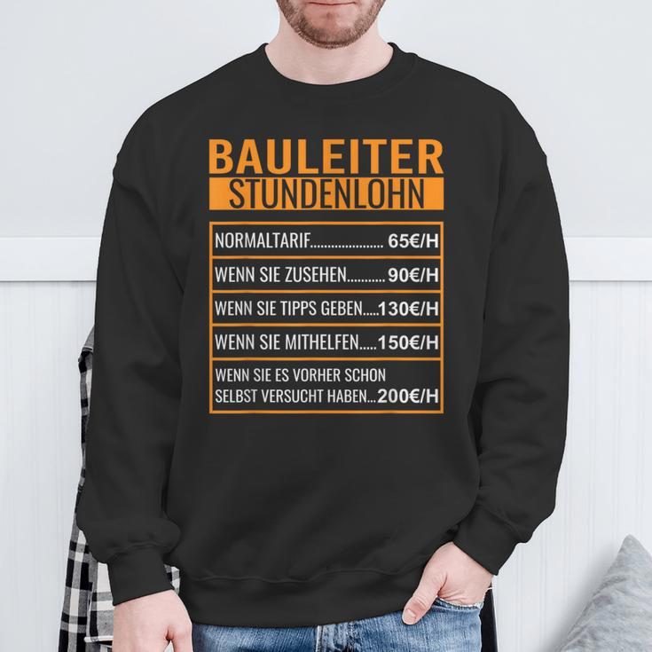 Baustelle Stundenlohn Sweatshirt Geschenke für alte Männer