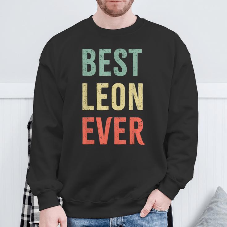 Best Leon Ever First Name Sweatshirt Geschenke für alte Männer