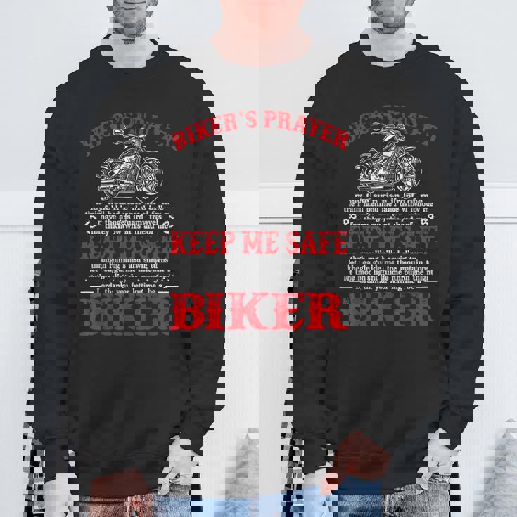Biker's Prayer Vintage Motorcycle Biker Biking Motorcycling Sweatshirt Gifts for Old Men