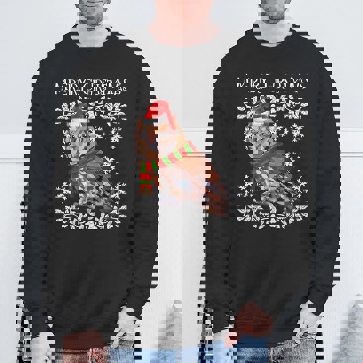 Bird Merry Christmas Ornament Eastern Screech-Owl Ugly Xmas Sweatshirt Gifts for Old Men