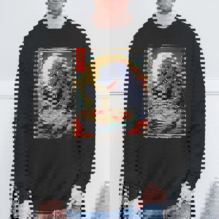Birthday Kaiju Eating Ramen Japanese Monster Lover Sweatshirt Gifts for Old Men