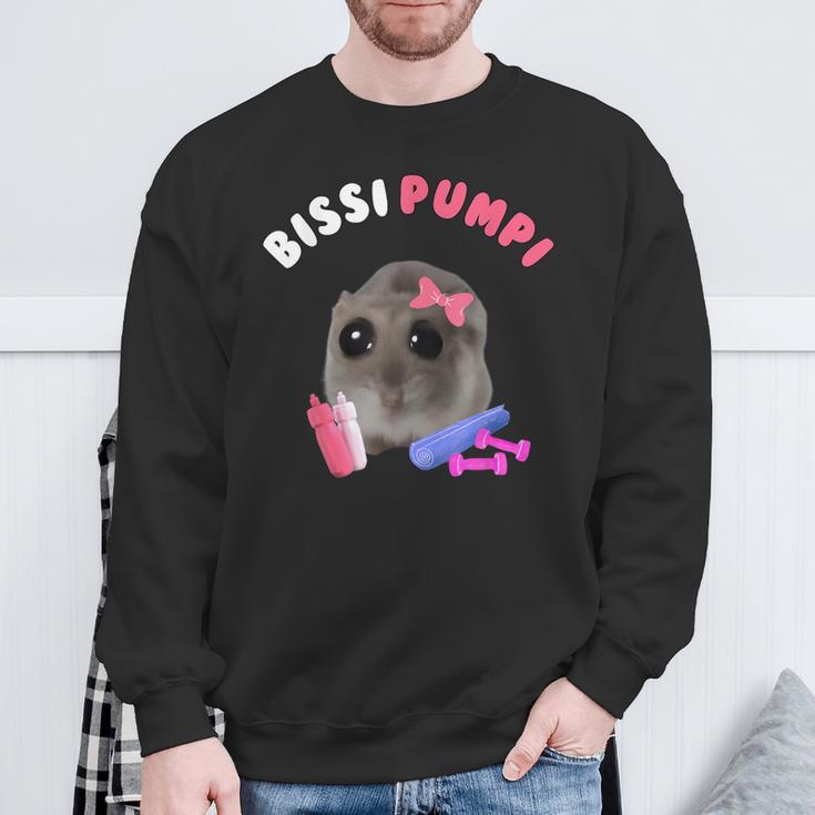 Bissi Pumpi Sad Hamster Cute Hamstie Memes Hamster Sweatshirt Geschenke für alte Männer