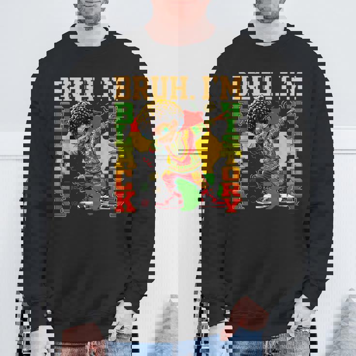 I Am Black History Dabbing Afro Boy Black History Month Sweatshirt Gifts for Old Men