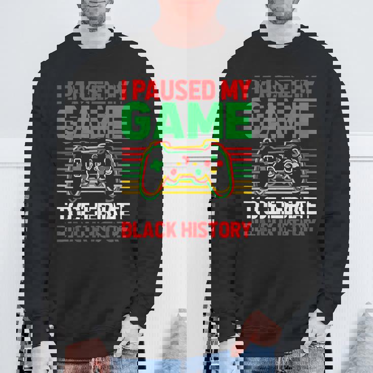 Black History Month Gamer African American Pride Boys Men Sweatshirt Gifts for Old Men