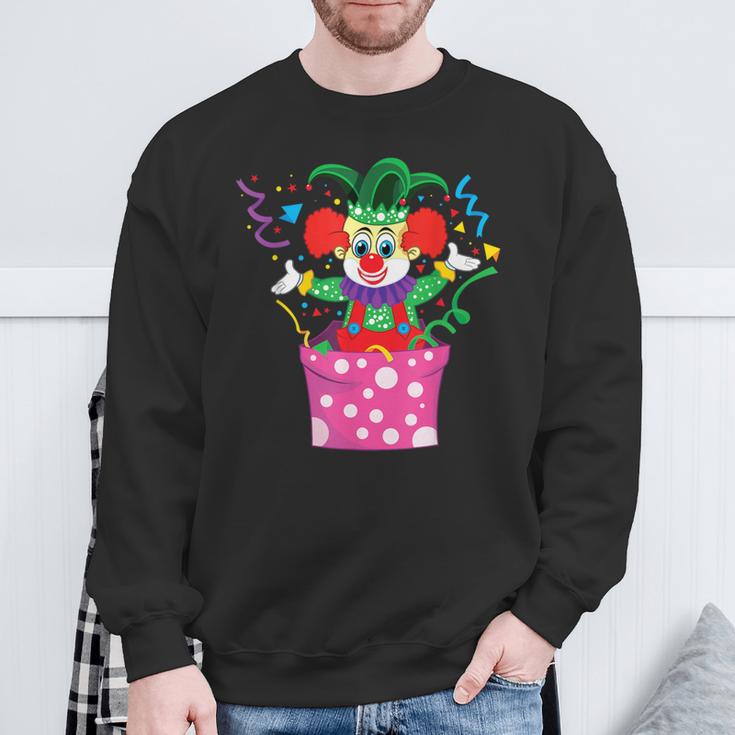 Carnival Clown Party Circus Costume Confetti Sweatshirt Geschenke für alte Männer