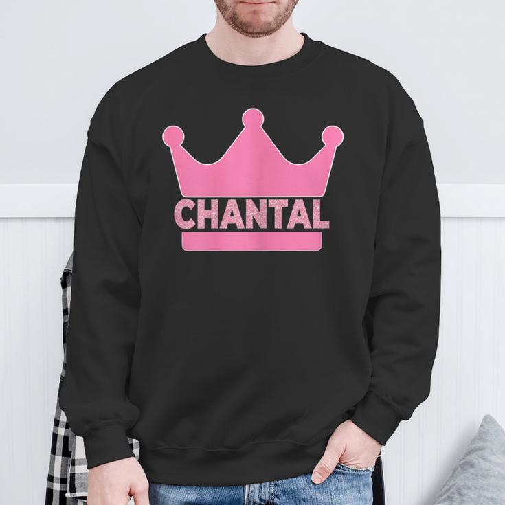 Chantal Name First Name Crown Pink Princess Jga Sweatshirt Geschenke für alte Männer