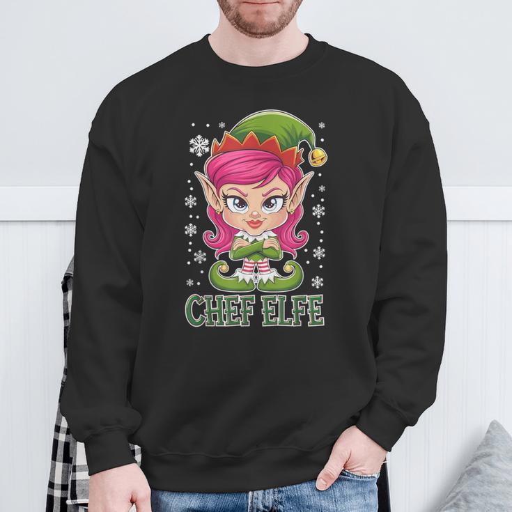 Chef Elf Saying Outfit Christmas Sweatshirt Geschenke für alte Männer