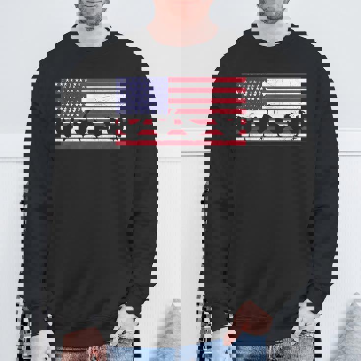 Chicken Fourth Of July Hen Farm July 4th American Flag USA Sweatshirt Gifts for Old Men