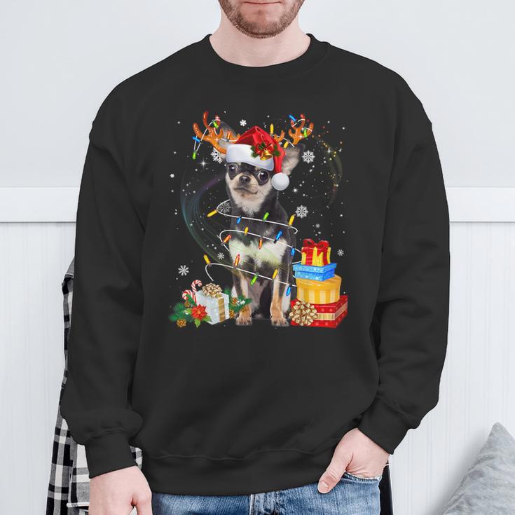 Chihuahua Reindeer Christmas Dogs Sweatshirt Geschenke für alte Männer