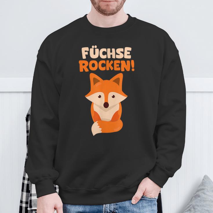 Children's With Fox Rocks Red Fox Pack Sweatshirt Geschenke für alte Männer