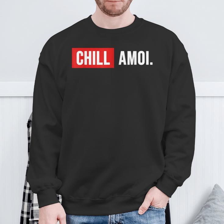 Chill Amoi X Dahoam Hoamat Bayern Culture Chill Mal Fun Sweatshirt Geschenke für alte Männer