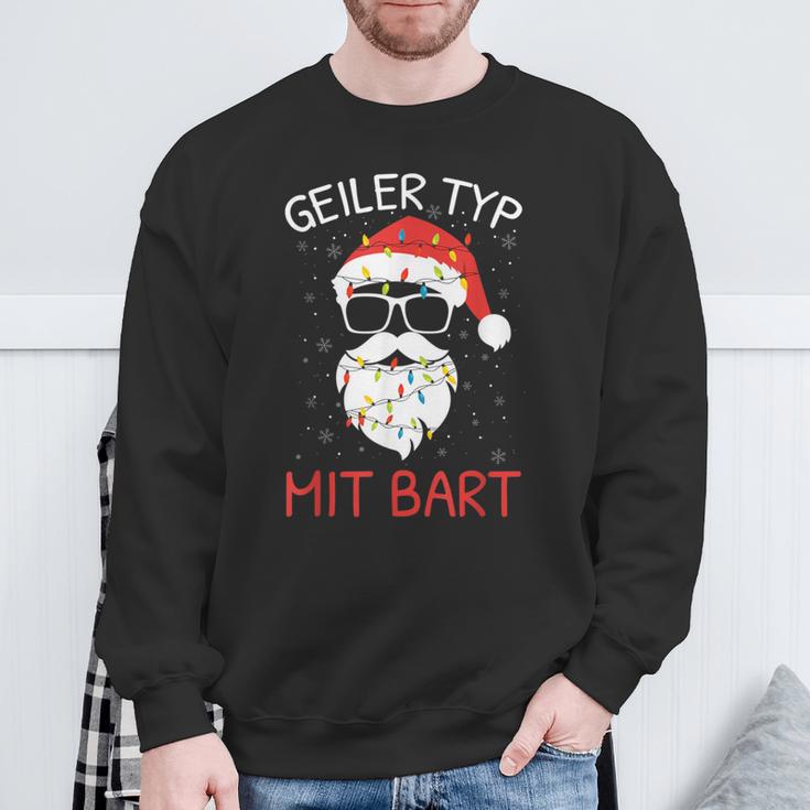 Christmas With Beard Santa Claus Christmas Beard Carrier Sweatshirt Geschenke für alte Männer