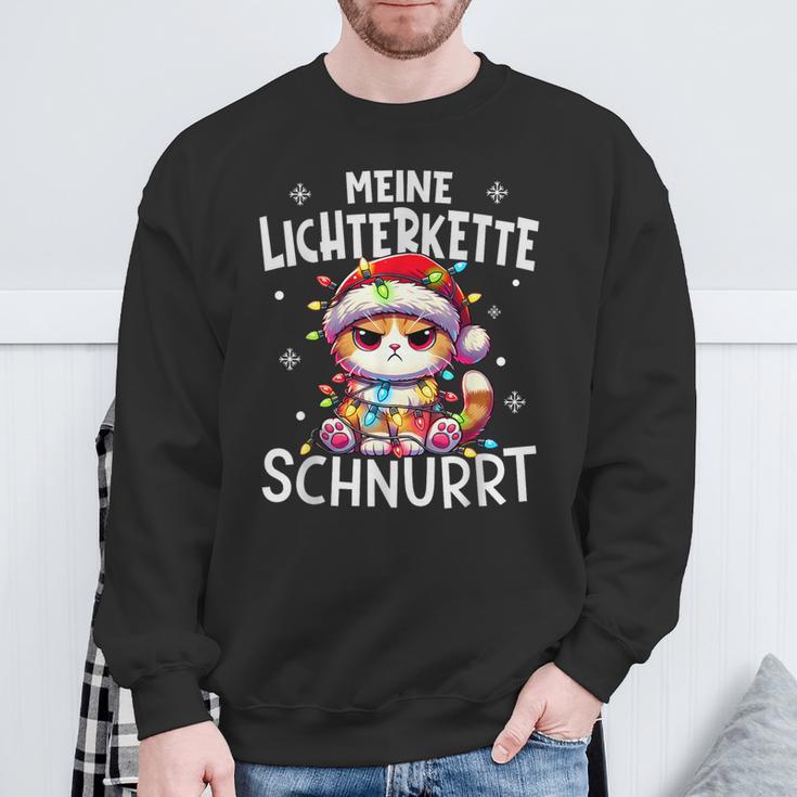 Christmas Cat My Fairy Lights Purrs Fun Sweatshirt Geschenke für alte Männer