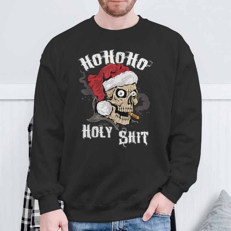 Christmas Santa Skull Rocker Sweatshirt Geschenke für alte Männer