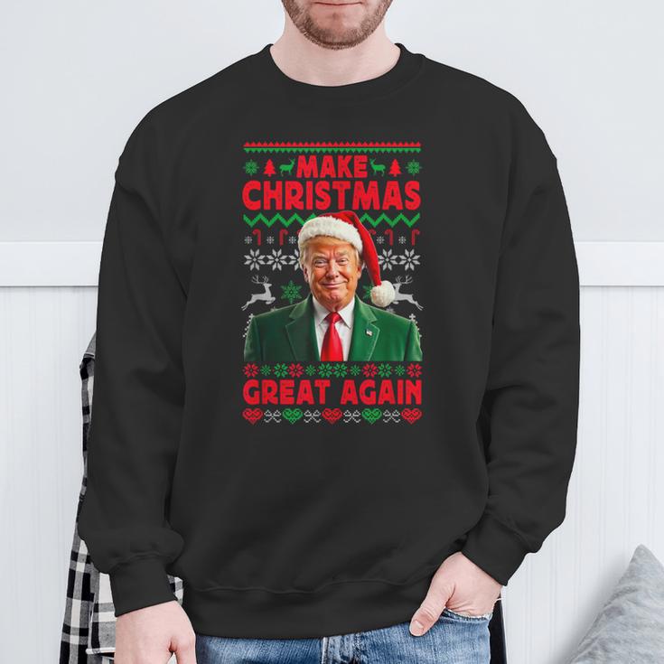 Make Christmas Great Again Santa Trump Christmas Ugly Sweatshirt Geschenke für alte Männer