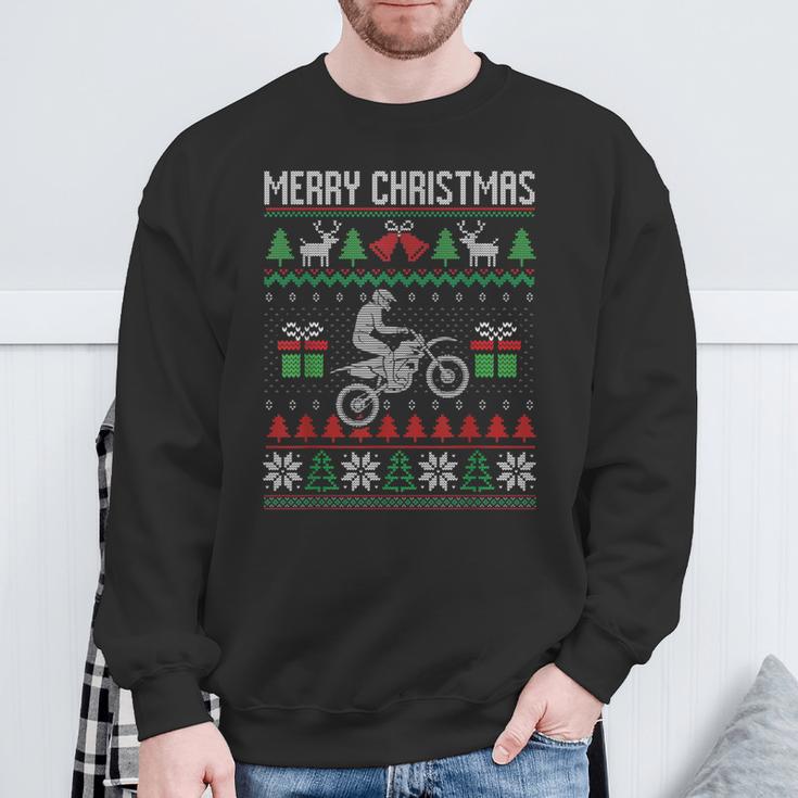 Christmas Jumper Motocross Dirt Bike Racing Christmas Sports Ugly Sweatshirt Geschenke für alte Männer