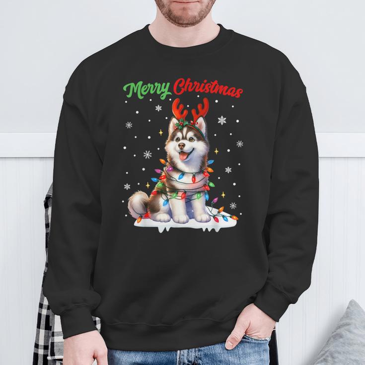 Christmas Outfit Christmas Jumper Husky Dog Christmas Sweatshirt Geschenke für alte Männer