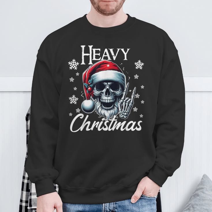 Christmas Skull Christmas Heavy Xmas Skeleton Sweatshirt Geschenke für alte Männer