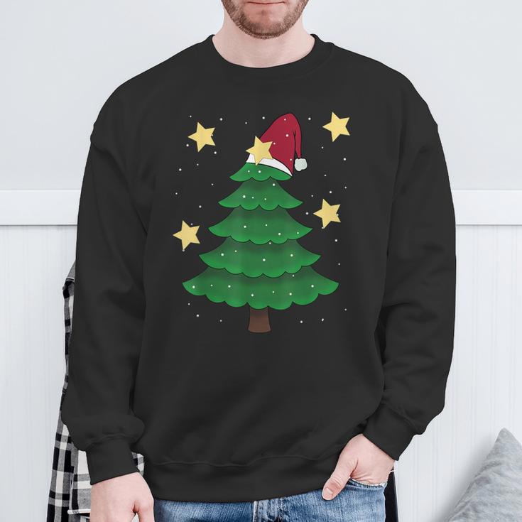 Christmas Tree Fir Christmas Children Christmas Stars Snow Sweatshirt Geschenke für alte Männer