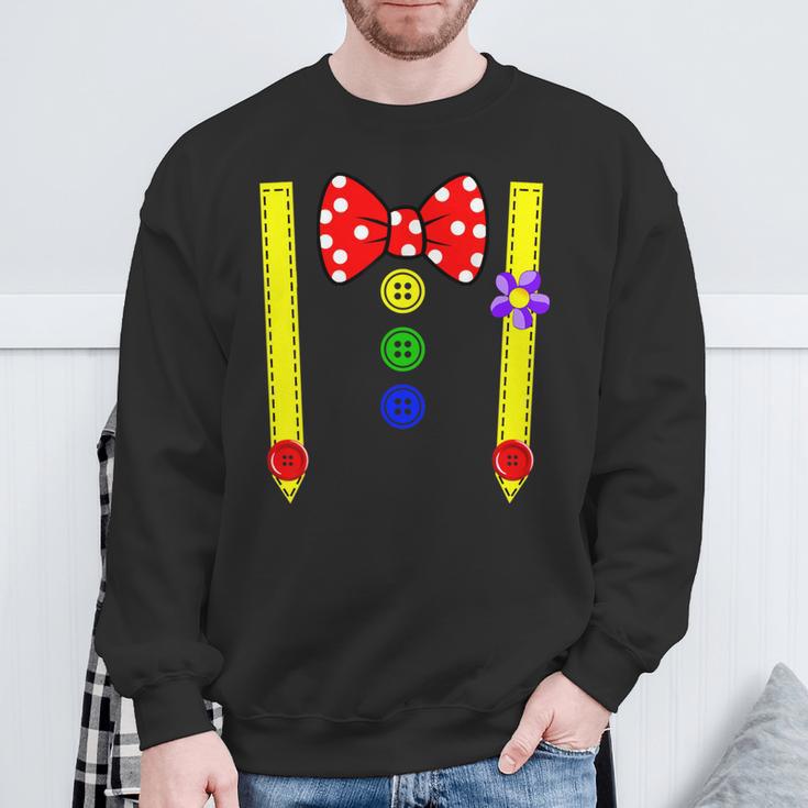 Clown Costume Group Costumes Carnival With Braces Bow Tie Sweatshirt Geschenke für alte Männer