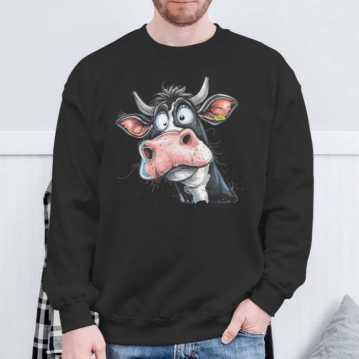 Colourful Cow I Cow Sweatshirt Geschenke für alte Männer