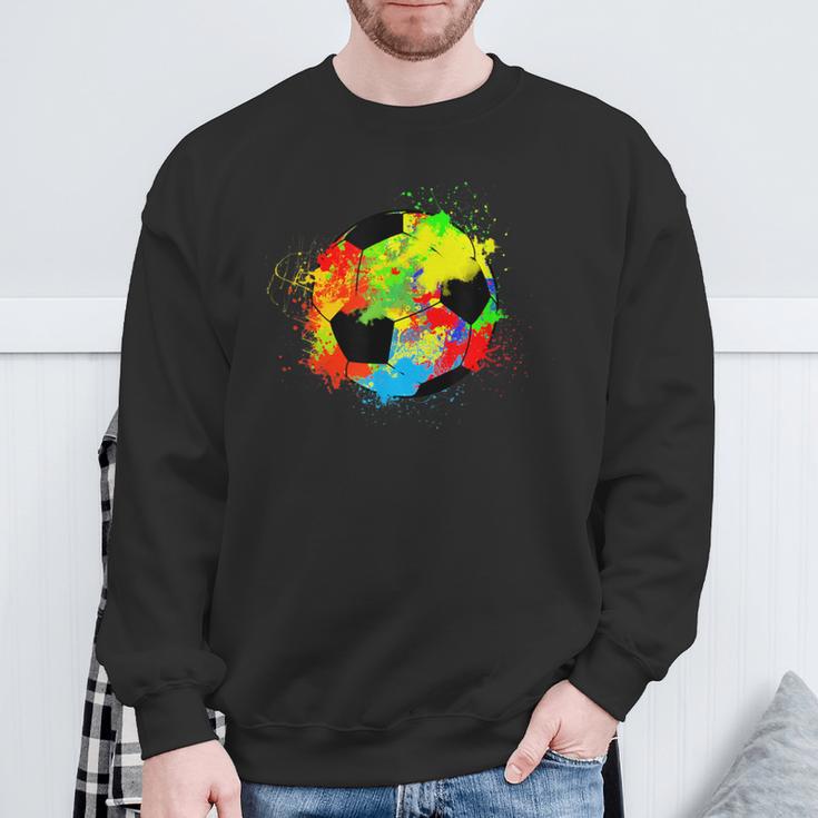 Colourful Football Ball Sweatshirt Geschenke für alte Männer