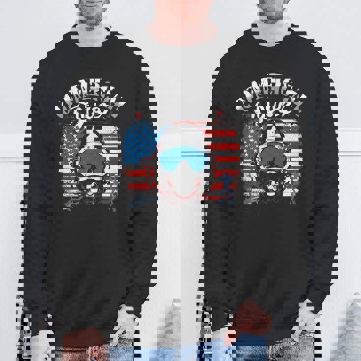 Commercial Diver American Flag Deep Sea Diving Scuba Dive Premium Sweatshirt Gifts for Old Men