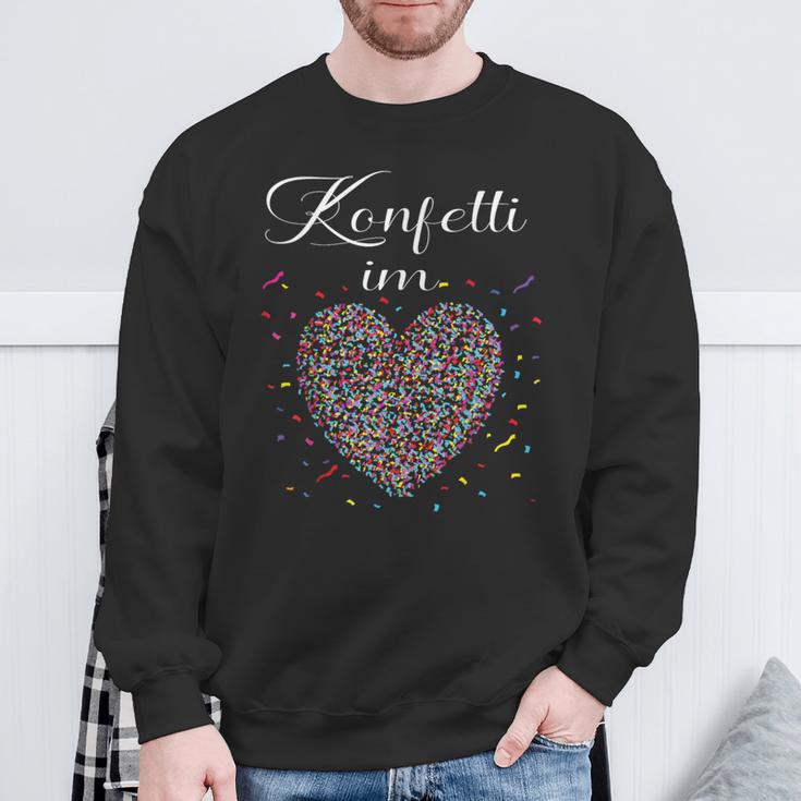 Confetti In Heart Fancy Dress Carnival Confetti Costume Outfit Sweatshirt Geschenke für alte Männer