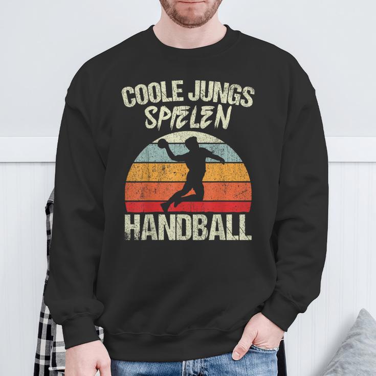 Cool Boys Playing Handball Handballer Boys Children's Sweatshirt Geschenke für alte Männer