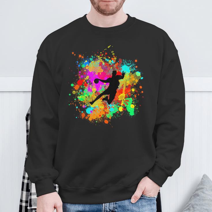 Cool Handball Player With Resin Ball For Safe Hit Sweatshirt Geschenke für alte Männer