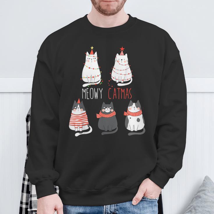 Cute Cats Xmas Kitten Christmas Outfit Christmas Sweatshirt Geschenke für alte Männer