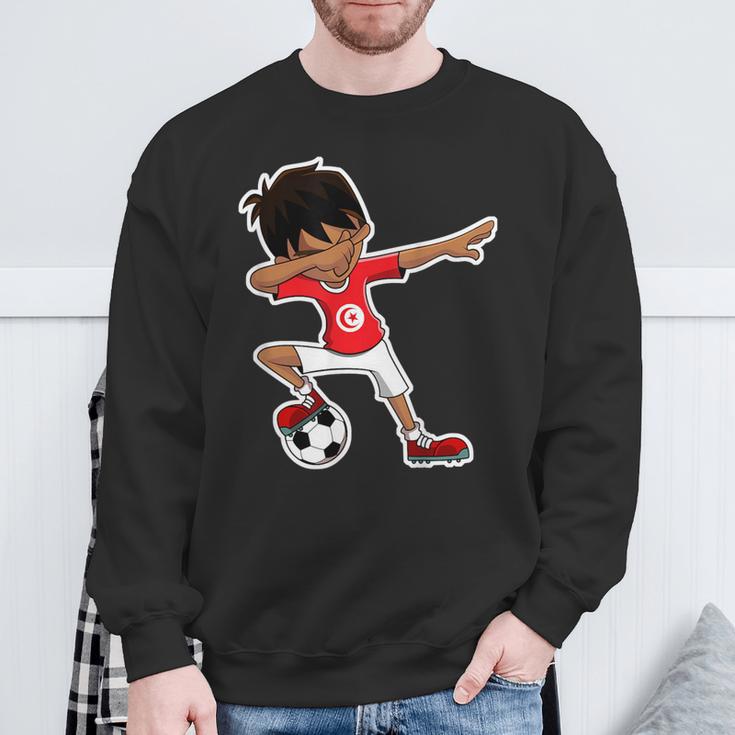 Dabbing Soccer Boy Tunisian Children's Tab Sweatshirt Geschenke für alte Männer