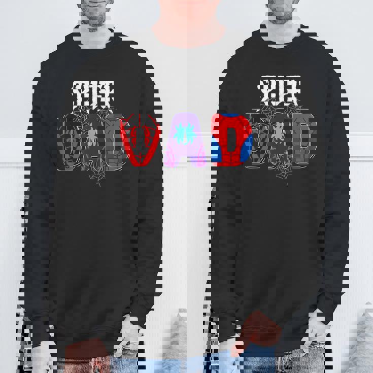Dad Of The Birthday Boy Matching Family Spider Web Sweatshirt Gifts for Old Men