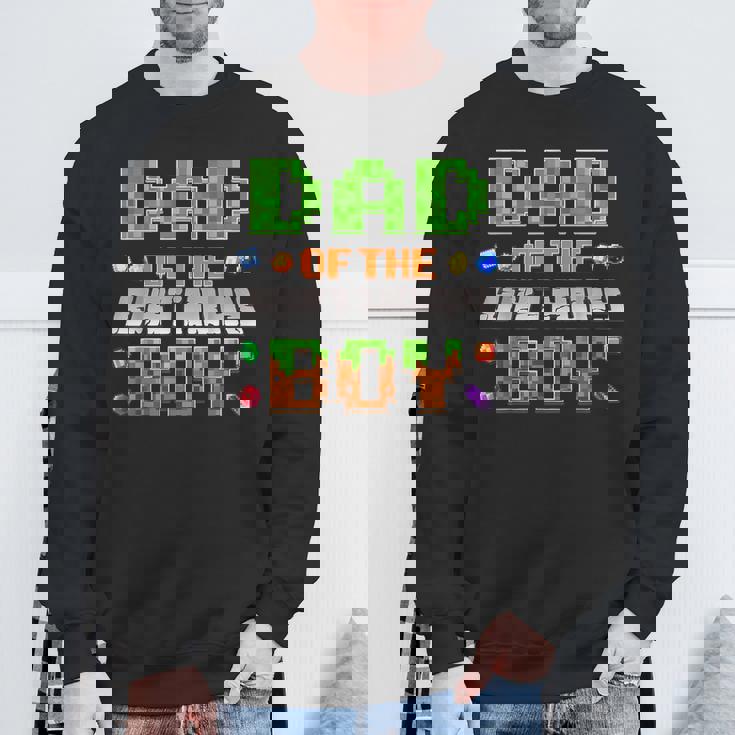 Dad Of The Birthday Boy Party Video Gamer Pixel Number Sweatshirt Gifts for Old Men