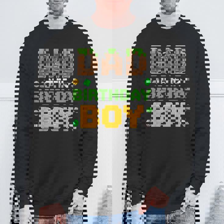 Dad Of The Birthday Boy Video Gamer Pixel Birthday Party Sweatshirt Gifts for Old Men