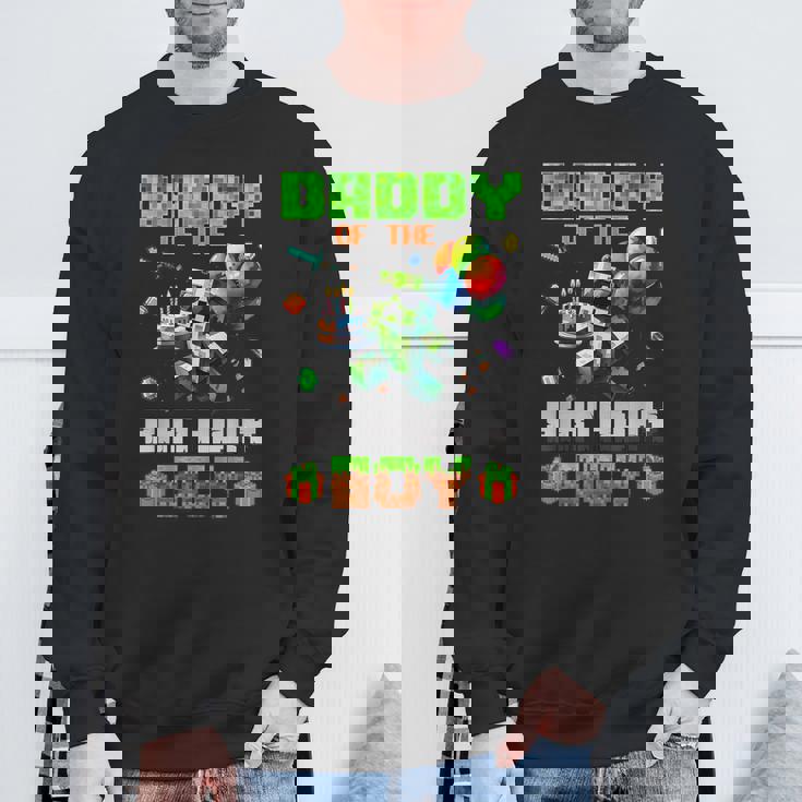 Daddy Of The Birthday Boy Party Video Gamer Pixel Number Sweatshirt Gifts for Old Men