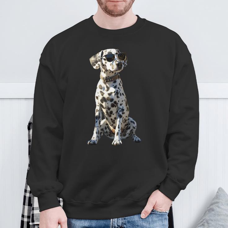 Dalmatian With Sunglasses Dogs I Love Dalmatian Sweatshirt Geschenke für alte Männer