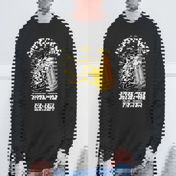 Dart Und Bier Darum Bin Ich Hier Dartscheibe Retro Dart Sweatshirt Geschenke für alte Männer