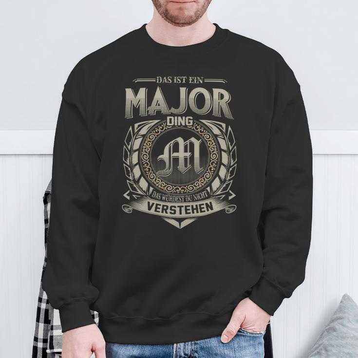 Das Ist Ein Major Ding Major Name Sweatshirt Geschenke für alte Männer