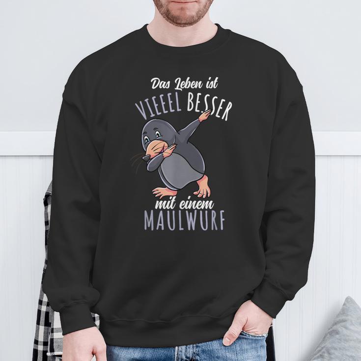 Das Leben Ist Besser Mit Einem Maulwurf Sweatshirt Geschenke für alte Männer