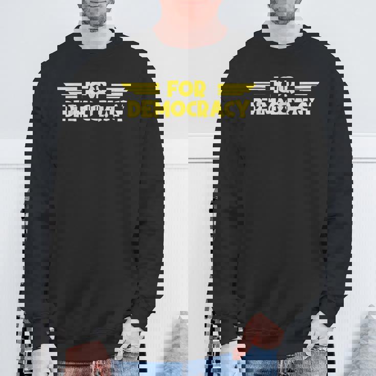 For Democracy Hell Of Diver Hero Gamer Skull Gaming Liberty Sweatshirt Gifts for Old Men