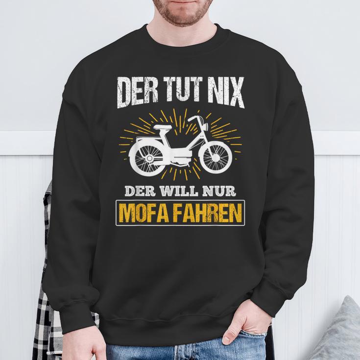 Der Will Nur Mofa Fahren Moped Mofafahrer Mofa Sweatshirt Geschenke für alte Männer